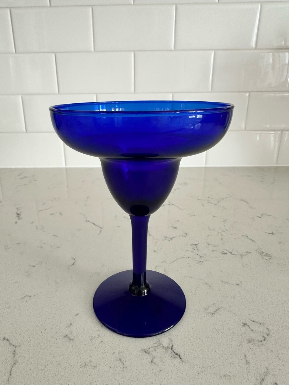Cobalt Blue Glass Margarita Goblet - Unbranded - Picture 4 of 5